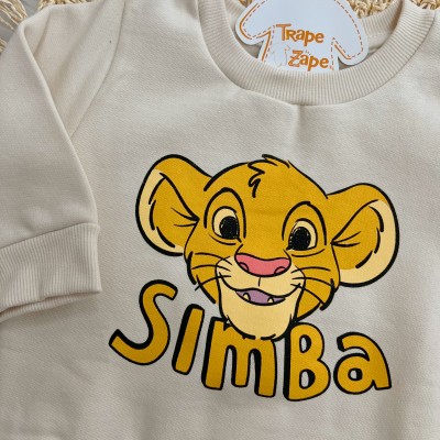  Conj. Casaco e Calça de Moletom Simba - Bege